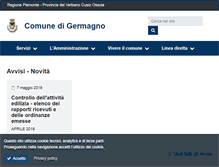 Tablet Screenshot of comune.germagno.vb.it